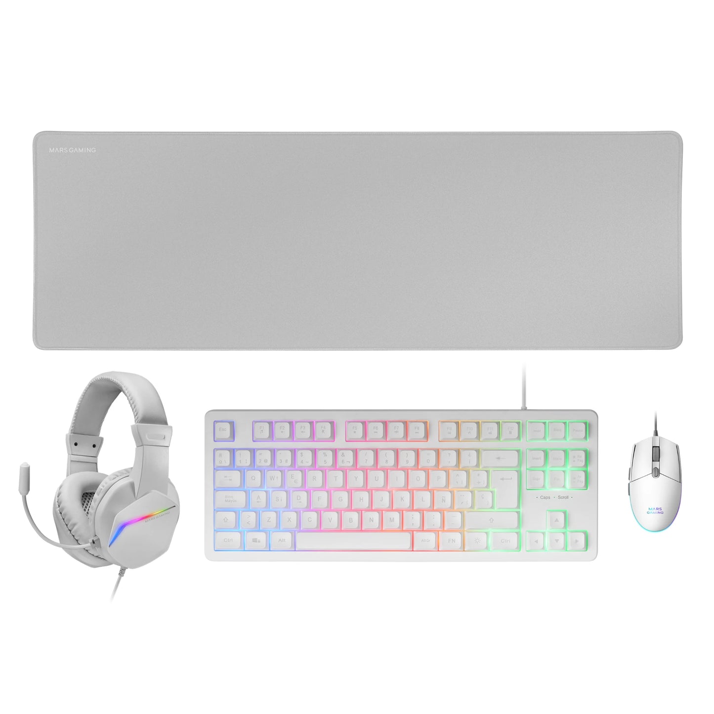 Pack Gaming 4 en 1 con Iluminación RGB Mars Gaming MCP-RGB3