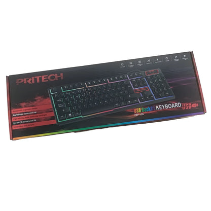 Teclado gaming con luces LED USB para gamers y oficina