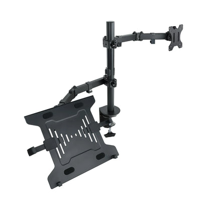 Tooq Soporte Mesa Monitor / Portátil - 2 Brazos - Negro