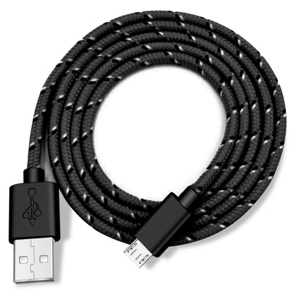 Cable Micro USB de Nailon Trenzado para Móvil - Cargador USB de Sincronización de Datos de 1m/2m/3m para Samsung, Huawei, Xiaomi, HTC, Teléfono Android