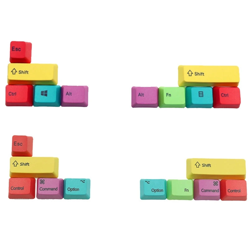 Teclas Reemplazables para Teclado Mecánico Mac/WIN, Perfil OEM PBT, Modificadores CMYK - 10 Teclas Grabadas con Láser