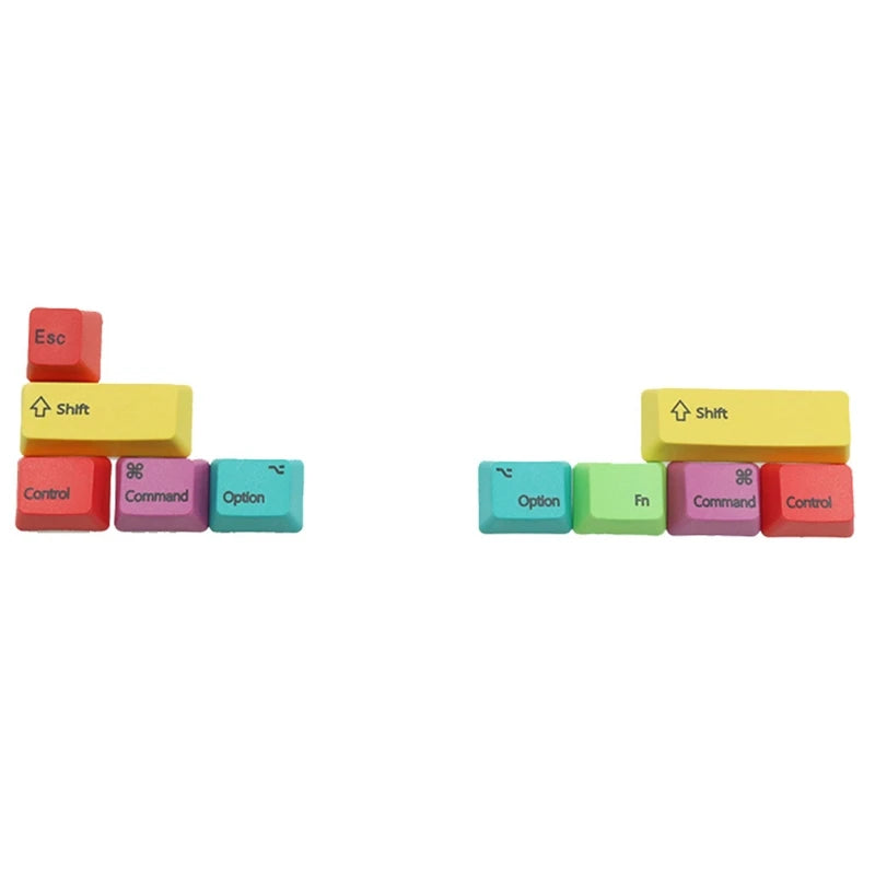 Teclas Reemplazables para Teclado Mecánico Mac/WIN, Perfil OEM PBT, Modificadores CMYK - 10 Teclas Grabadas con Láser