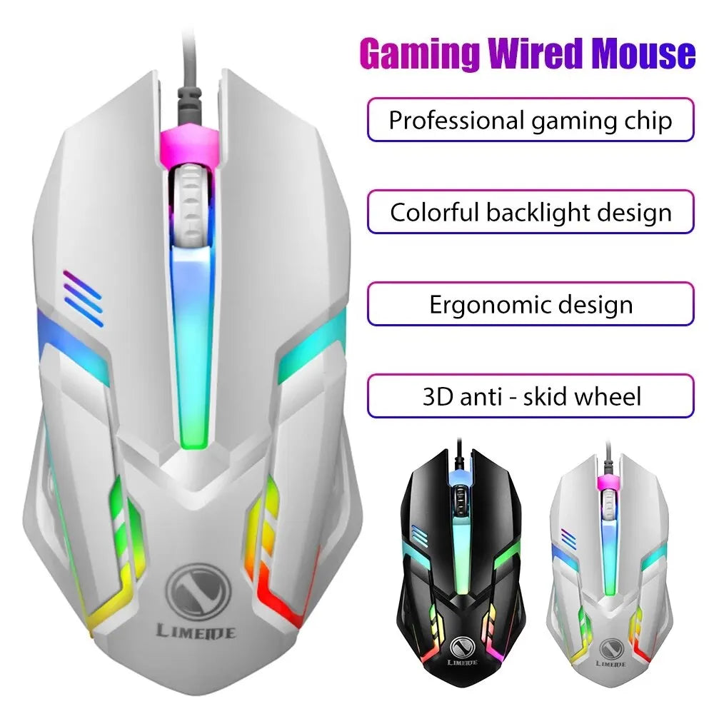 Ratón ergonómico gaming USB | Diseño retroiluminado (RGB) 2023