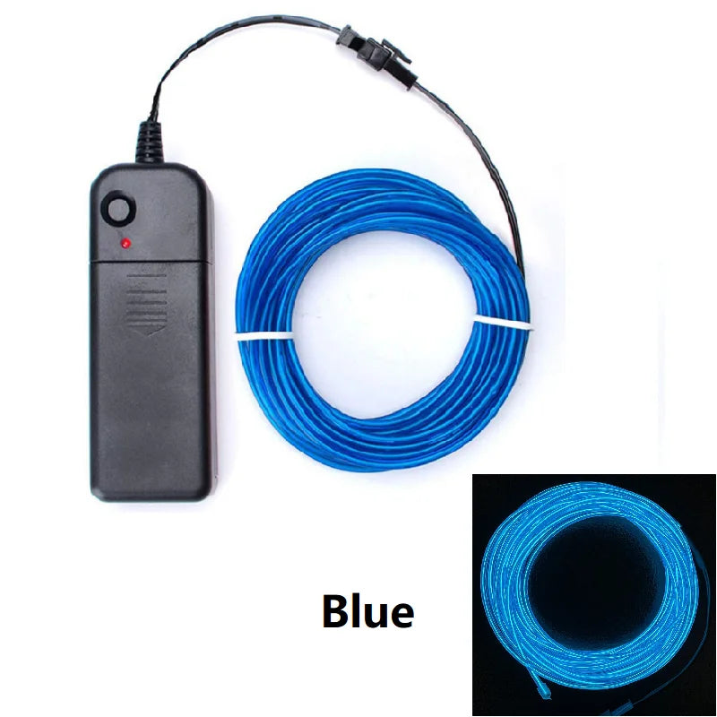 Cable de Neón Brillante para Fiestas, Decoración y Ambientes Festivos (1m, 3m, 5m)