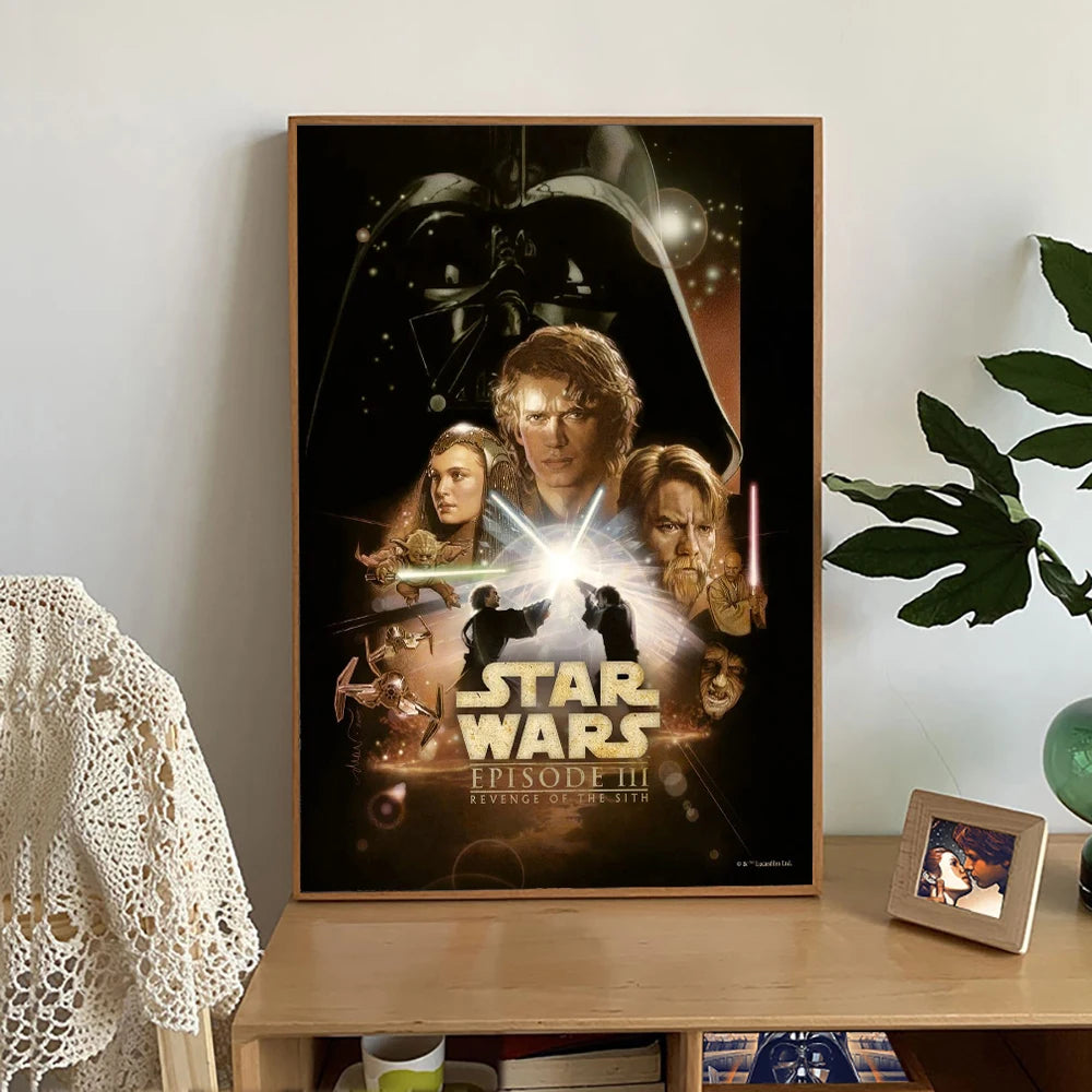 Pósters de Star Wars para pared con estilo retro y moderno