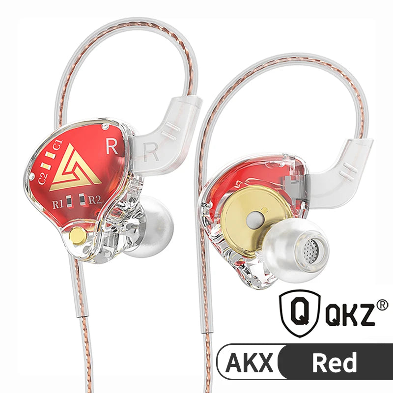 QKZ AKX Auriculares Heavy Bass Dynamic In-Ear Monitors (IEM)