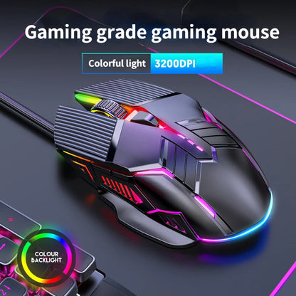 Ratón Ergonómico para Juegos RGB con Cable – 3200 DPI