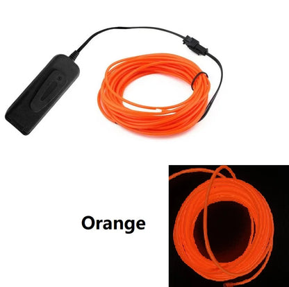 Cable de Neón Brillante para Fiestas, Decoración y Ambientes Festivos (1m, 3m, 5m)