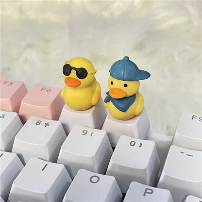 Tecla de Teclado Mecánico de Pato y Cereza de Dibujos Animados - Reemplazo ESC Personalizado, Bricolaje