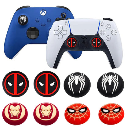 Grips para joystick pack de 2 de Ironman Spiderman y Deadpool para ps5, ps4 y xbox