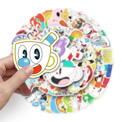 Pack de Pegatinas Retro de Graffiti de Cuphead (10/50 Piezas)