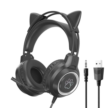 Auriculares para Juegos con Orejas de Gato: Sonido 3D, Micrófono con Reducción de Ruido y Diseño Cómodo