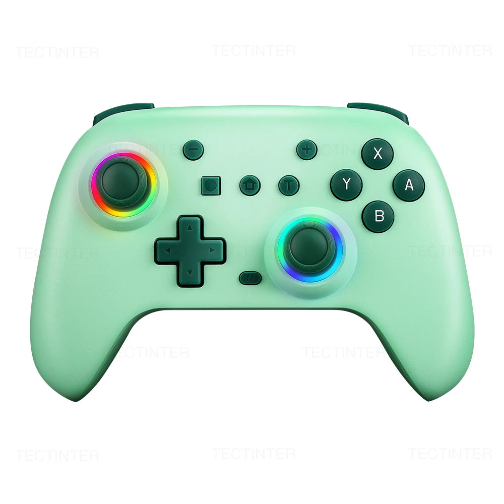 Mando Inalámbrico RGB Compatible con Bluetooth para Nintendo Switch, OLED, Lite, PC, Joystick, Gamepad para Steam, iOS, Android, TV Box