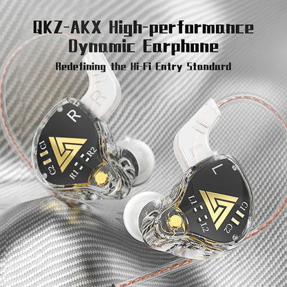 QKZ AKX Auriculares Heavy Bass Dynamic In-Ear Monitors (IEM)