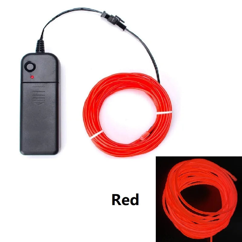 Cable de Neón Brillante para Fiestas, Decoración y Ambientes Festivos (1m, 3m, 5m)