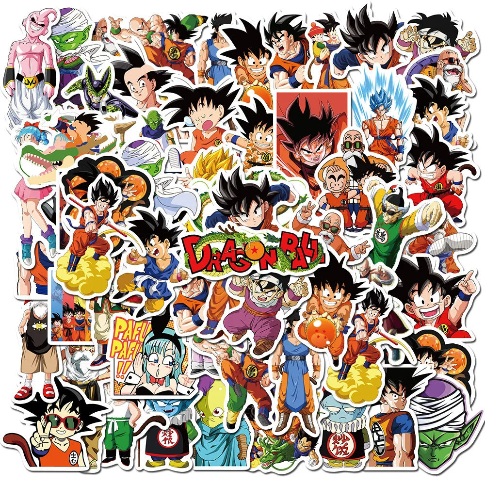 Pegatinas de Dragon Ball - Diseños de Son Goku y más (50/100 piezas)