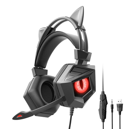 E-sport Auriculares con Diseño de Ojo de Águila: Luz LED, Cancelación de Ruido y Micrófono HD