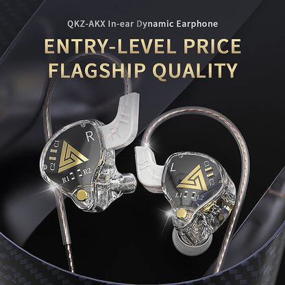 QKZ AKX Auriculares Heavy Bass Dynamic In-Ear Monitors (IEM)