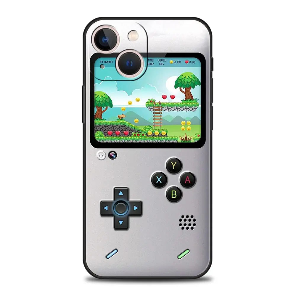 Funda de teléfono de lujo para Apple iPhone 11, 15, 14 Pro MAX, 12, 13, 7, 8 Plus, X, XR, XS, MAX, SE, Funda de silicona negra, Gameboy Boy Game