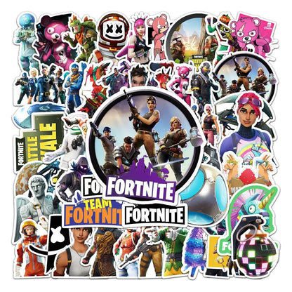 Pack de 50 Pegatinas de Fortnite - Decoración Impermeable