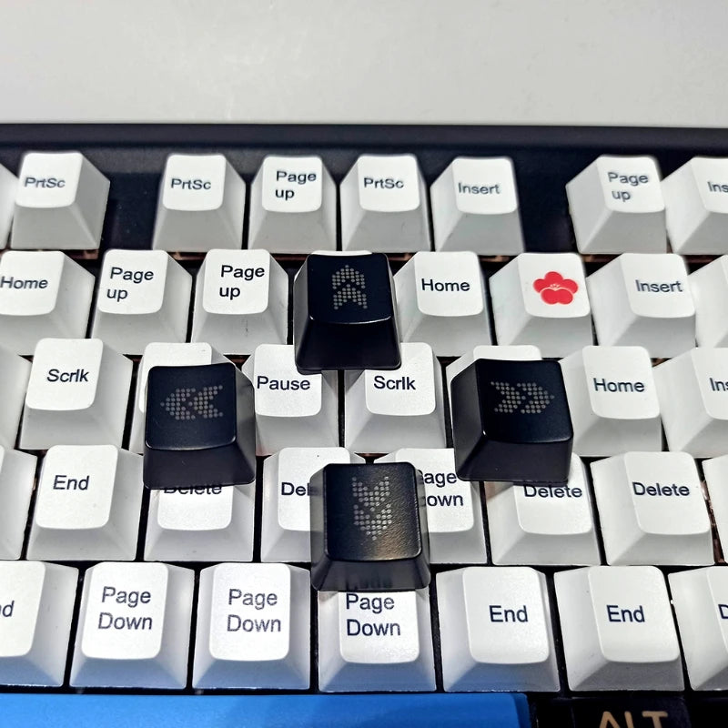 4 Uds DIY ABS Teclas de Dirección para Teclado Mecánico Retroiluminado, Keycap OEM Perfil Translúcido - Compatible con Cherry MX, Outemu, Gateron, Kailh