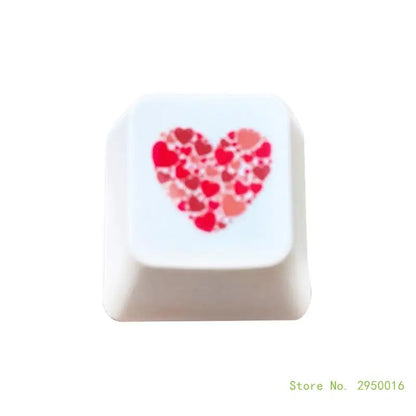 PBT Keycap OEM R4 - Perfil en Forma de Corazón para Teclado Mecánico, Reemplazo Personalizado