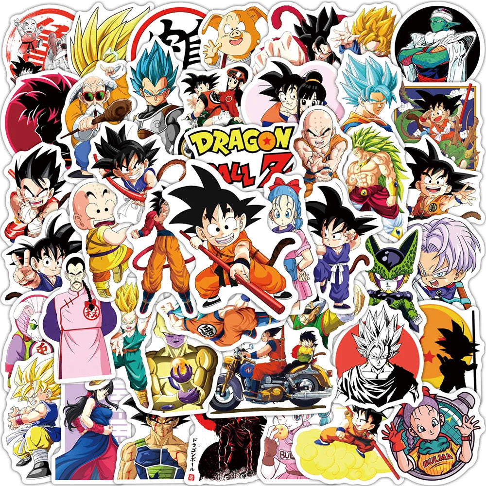 Pegatinas de Dragon Ball - Diseños de Son Goku y más (50/100 piezas)