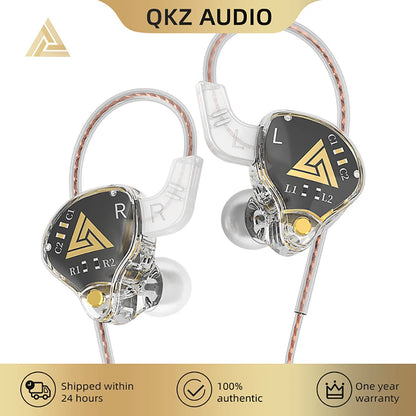 QKZ AKX Auriculares Heavy Bass Dynamic In-Ear Monitors (IEM)