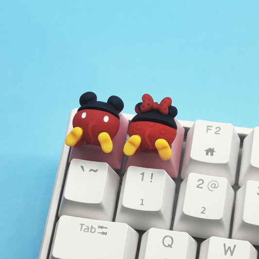 Teclas de Teclado Mecánico Personalizadas - Personalidad Creativa, Minimi, Mickey, Ejes de Cereza Cruzados