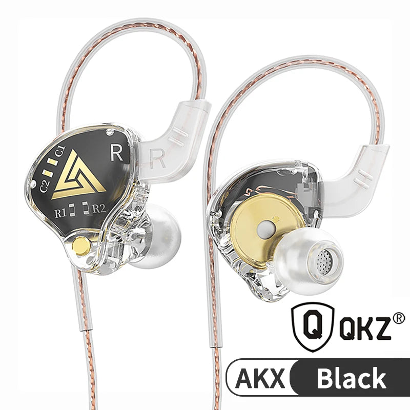 QKZ AKX Auriculares Heavy Bass Dynamic In-Ear Monitors (IEM)