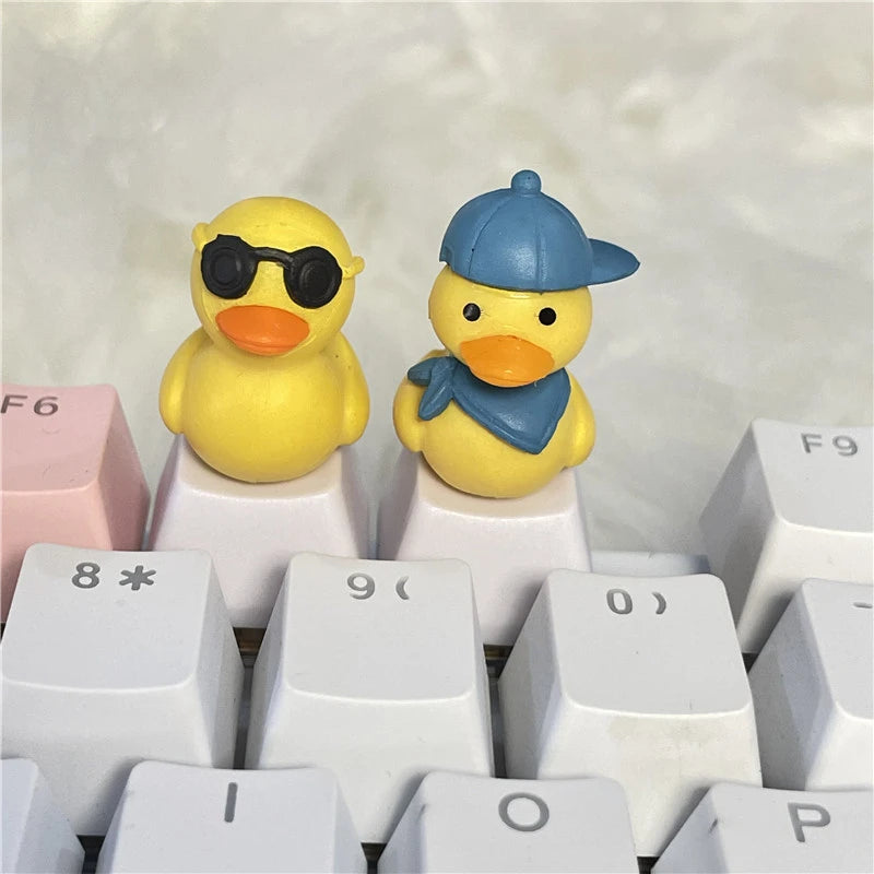 Tecla de Teclado Mecánico de Pato y Cereza de Dibujos Animados - Reemplazo ESC Personalizado, Bricolaje