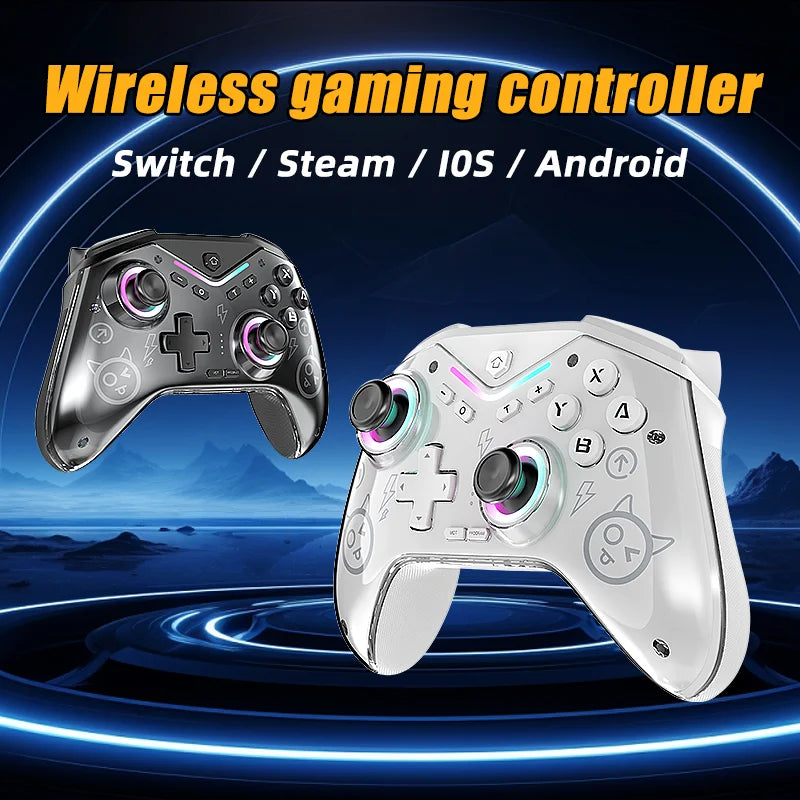 Mando Inalámbrico con Bluetooth para Switch Pro, Joystick para Consola de Juegos, Mango de 6 Ejes, Hall Effect, PC, Android e iOS