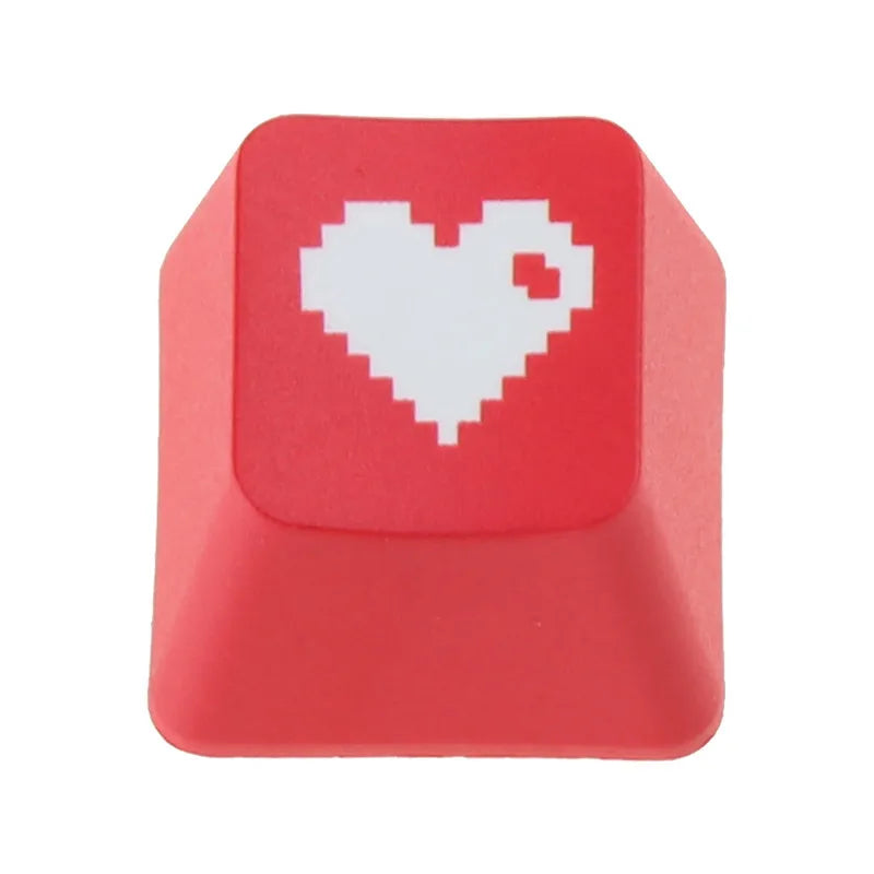 PBT Keycap OEM R4 - Perfil en Forma de Corazón para Teclado Mecánico, Reemplazo Personalizado