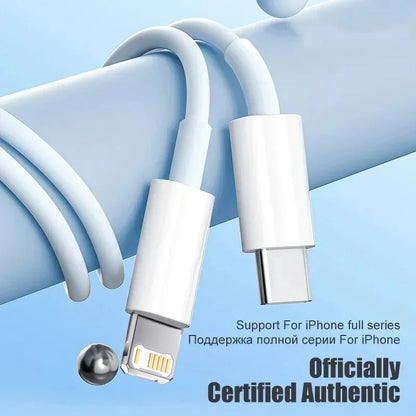 Cable de Carga Rápida de 20W PD USB Tipo C para Apple iPhone 14, 13, 12, 11 Pro Max, X, XR, 8, 7 Plus, iPad, Línea de Sincronización de Datos, Original