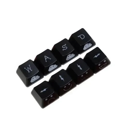 Nuevo Lindo Juego de Teclas Emo WASD y Flecha, Tapa de Tecla con Iluminación Lateral para Teclado Mecánico, Compatible con Interruptor MX