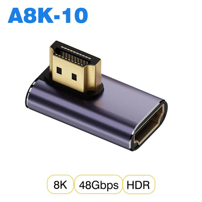 Ugrourd - Adaptador de Cable HDMI 2.1, Convertidor Mini/Micro HDMI a HDMI 2.1, 48Gbps, 8K 60Hz, 4K 120Hz para Proyector, HDTV, PS4, PS5, Ordenador Portátil y PC