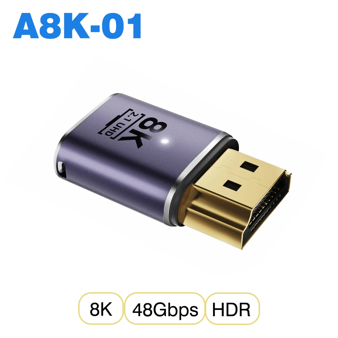 Ugrourd - Adaptador de Cable HDMI 2.1, Convertidor Mini/Micro HDMI a HDMI 2.1, 48Gbps, 8K 60Hz, 4K 120Hz para Proyector, HDTV, PS4, PS5, Ordenador Portátil y PC