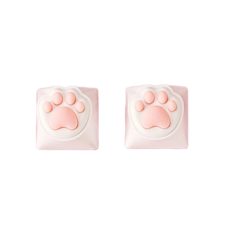 Teclas con Forma de Pata de Gato para Teclado Mecánico, Tapa de Silicona Suave Personalizada, Color Rosa Artesanal, Interruptor Cherry MX, 1 Unidad