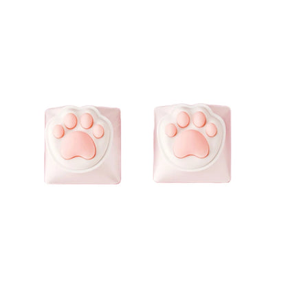 Teclas con Forma de Pata de Gato para Teclado Mecánico, Tapa de Silicona Suave Personalizada, Color Rosa Artesanal, Interruptor Cherry MX, 1 Unidad