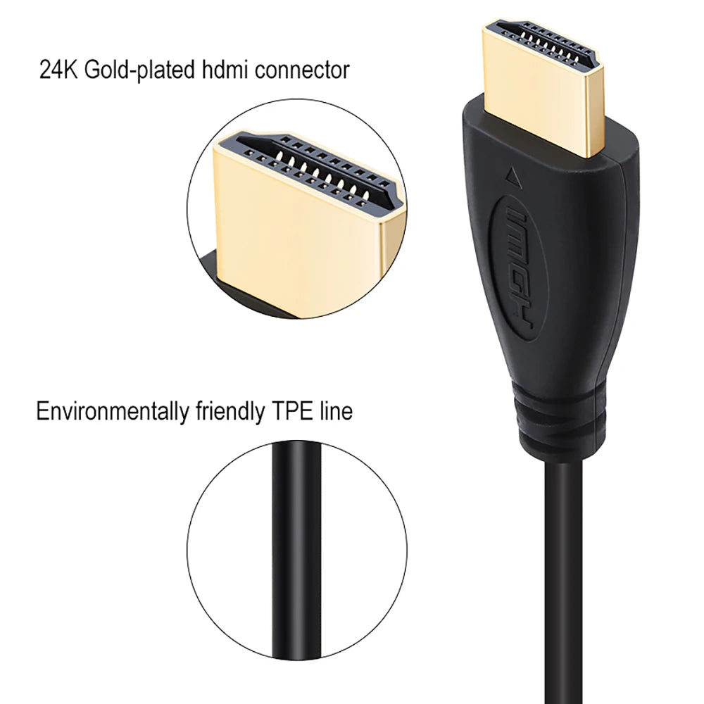 Cable HDMI de Alta Velocidad Compatible con HDMI 2.0, 1080P, Audio y Vídeo 3D, para TV, Portátil, PS3, Proyector, Ordenador, Xbox 360