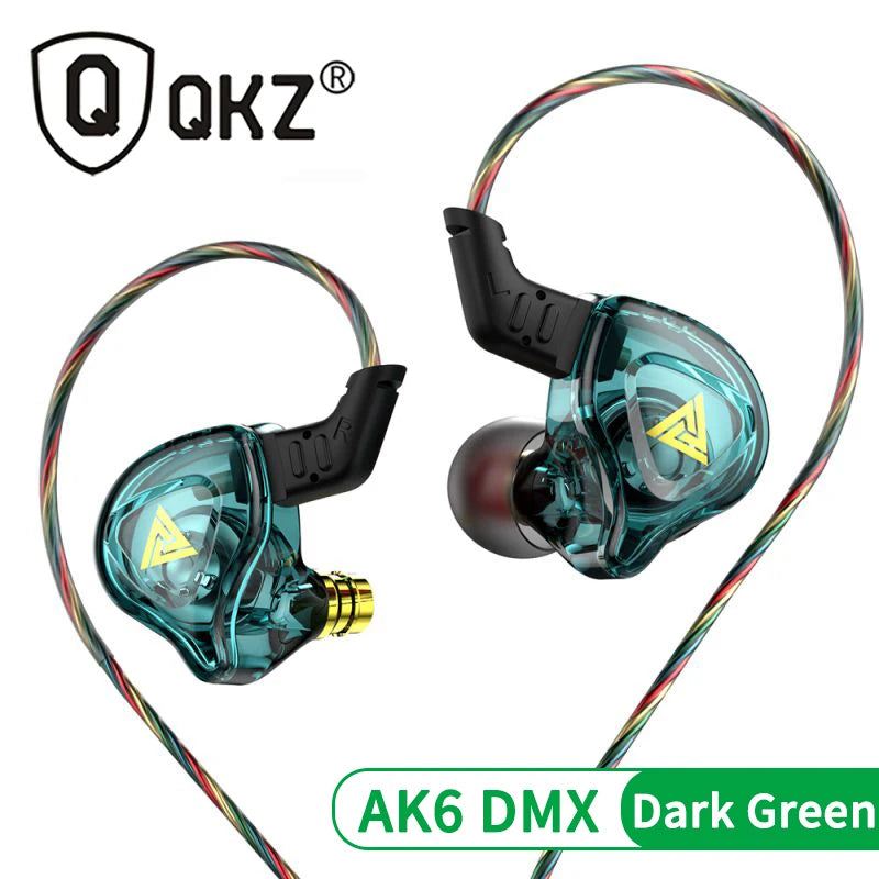 QKZ AKX Auriculares Heavy Bass Dynamic In-Ear Monitors (IEM)