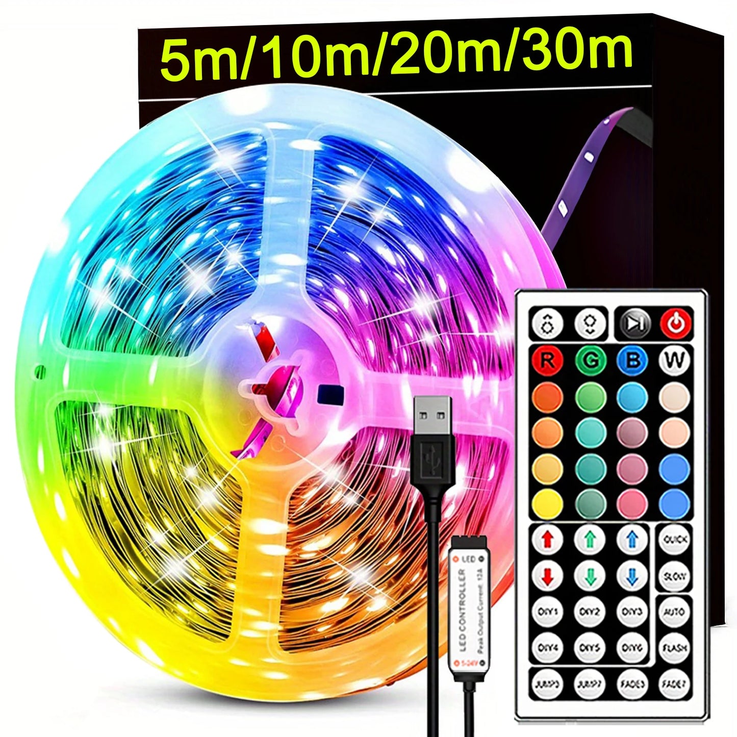 LED RGB flexible con control por bluetooth para decoración