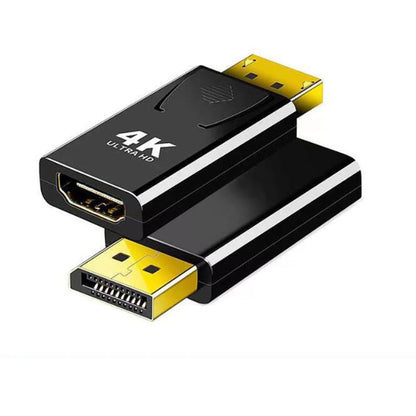 Convertidor DP a HDMI Macho a Hembra 4K - Adaptador Compatible con HDMI para PC, TV, Portátil y Proyector