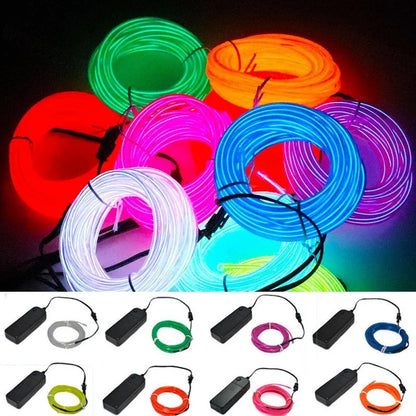 Luz de Neón Flexible para Decoración de Fiesta, Tira LED Multicolor, Impermeable (1M, 3M, 5M, 10M)