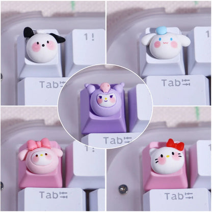 Tapa de Tecla de Dibujos Animados 3D - Linda Kuromi Melody, Tecla ESC Única para Teclado Mecánico de Eje Cruzado