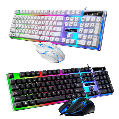 Juego Combinado de Teclado y Ratón para Gamer, LED RGB