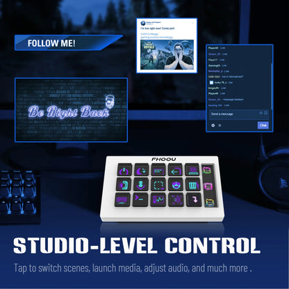 StreamDeck de 15 teclas LCD para creación de contenido en vivo