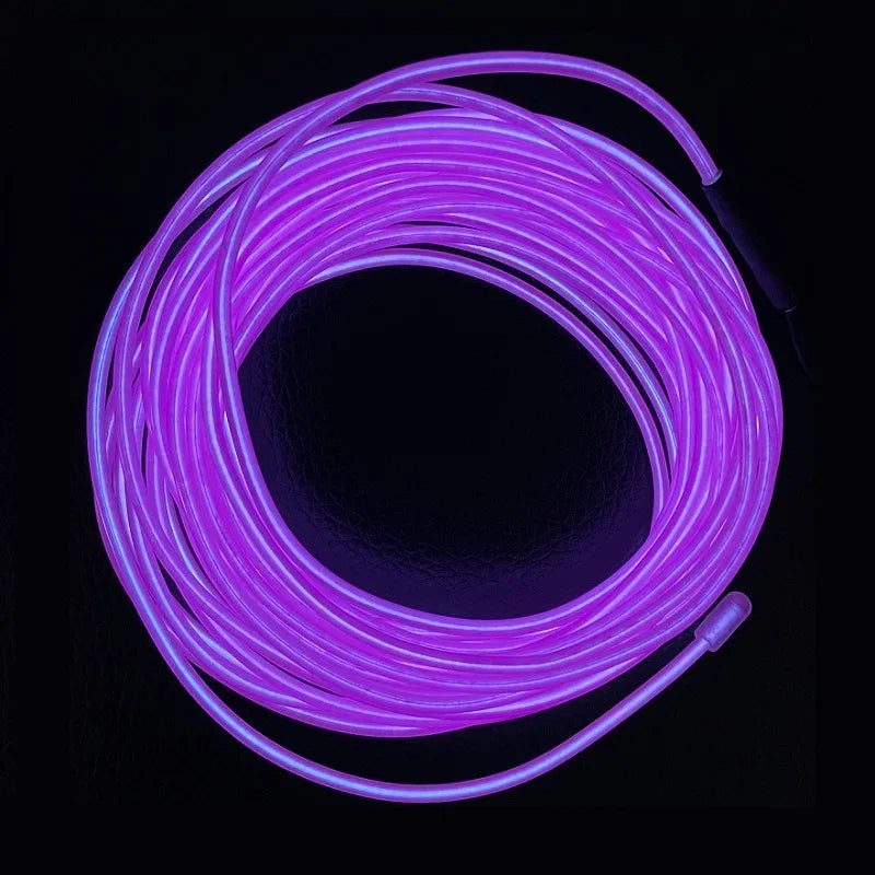 Cable de Neón Brillante para Fiestas, Decoración y Ambientes Festivos (1m, 3m, 5m)