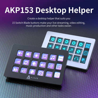 StreamDeck Ajazz akp153e con 6/15 teclas macro para Windows/Mac/Android/iOS