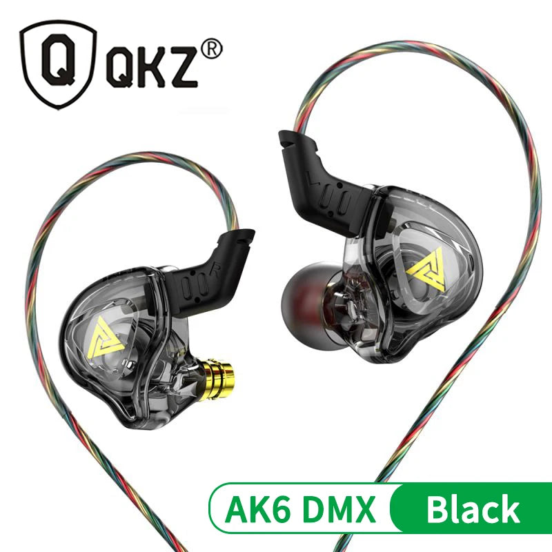 QKZ AKX Auriculares Heavy Bass Dynamic In-Ear Monitors (IEM)